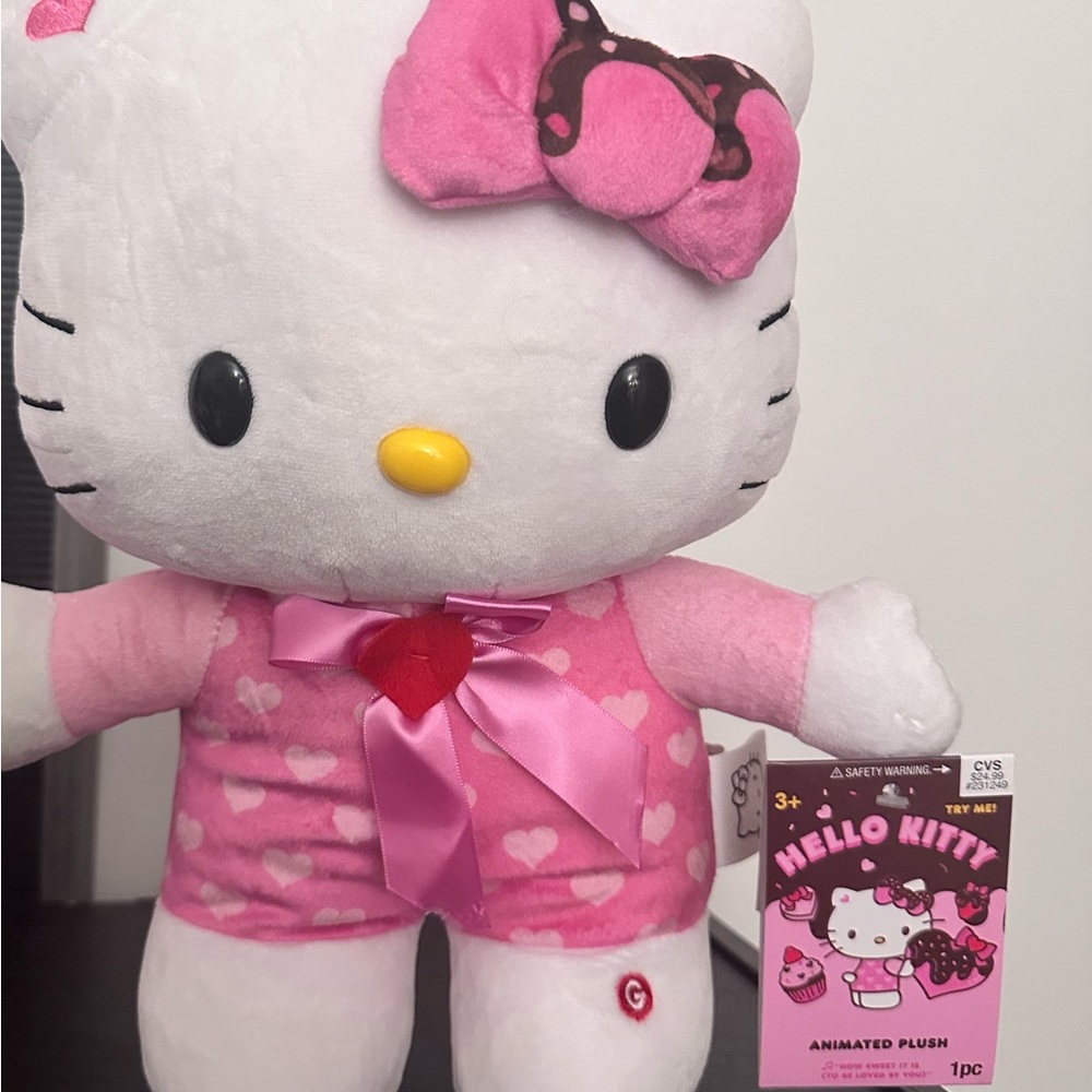 Hello Kitty Happy Shuffle Pink Hearts - Animated - Picture 2 of 6